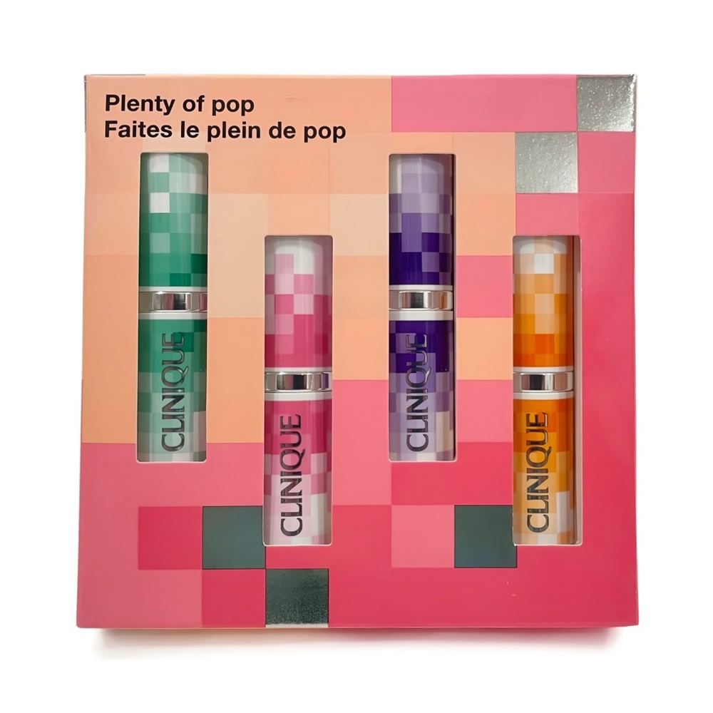 CLINIQUE 4-Pc. Plenty Of Pop Lipstick Gift Set NIB